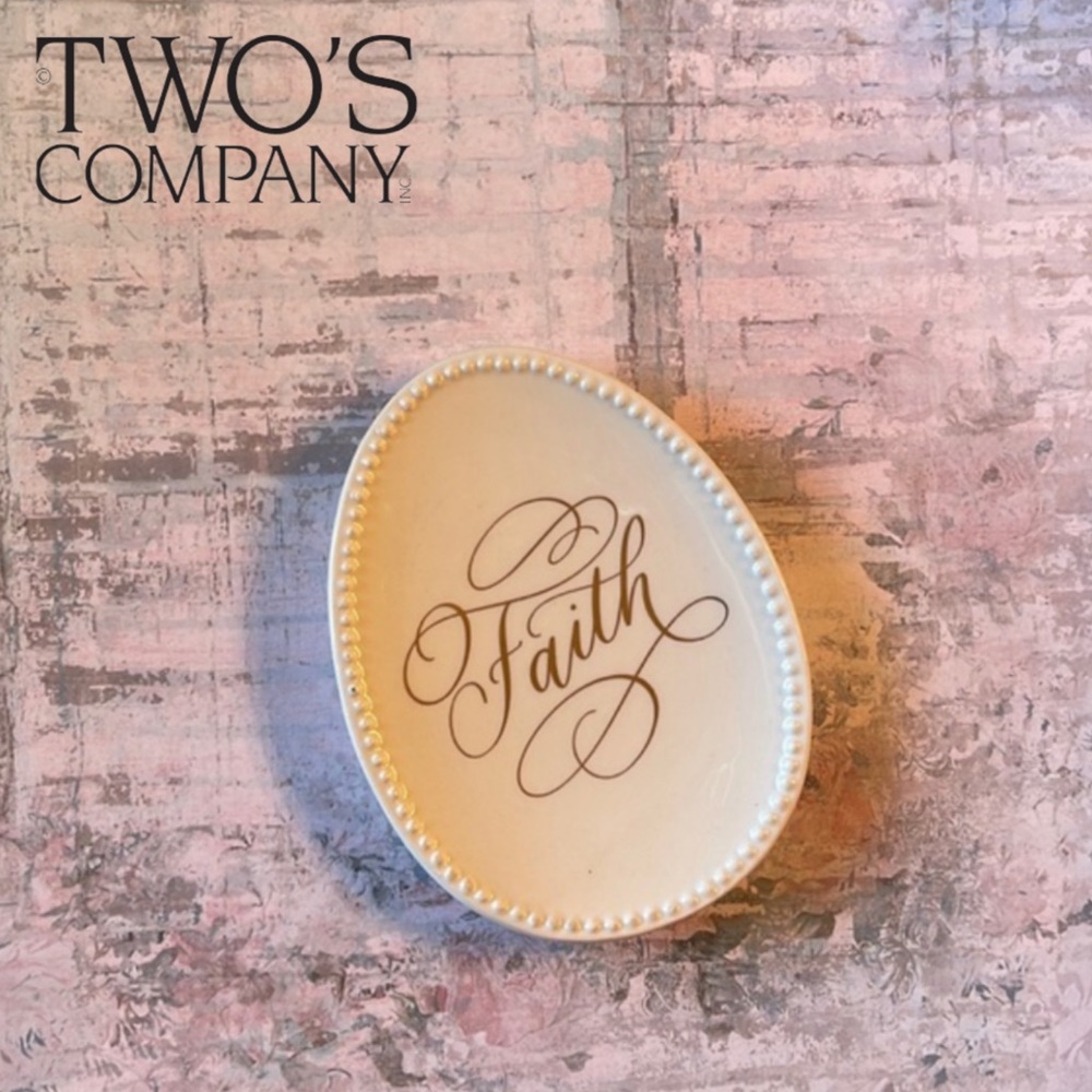 Two’s Company Faith Trinket Tray
